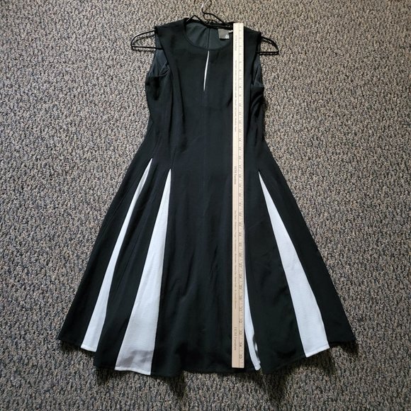 Gorgeous Taylor Pleated Peekaboo Black and White Party Dress Size 2 - Picture 8 of 9